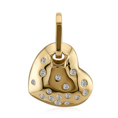 9K SI1 (G) Diamond Gold Pendant