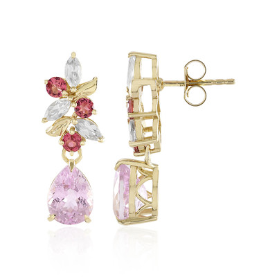 9K Kunzite Gold Earrings (Adela Gold)