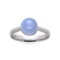 Blue Lace Agate Silver Ring