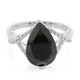 Black Spinel Silver Ring