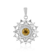 Yellow Zircon Silver Pendant