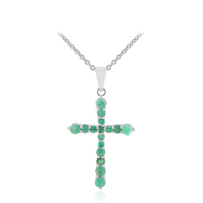 Brazilian Emerald Silver Necklace