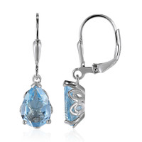 Sky Blue Topaz Silver Earrings