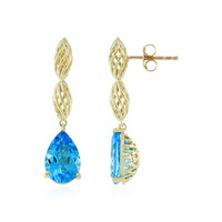 9K Marambaia Topaz Gold Earrings (Ornaments by de Melo)