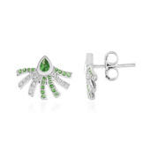 Tsavorite Silver Earrings