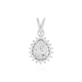 White Topaz Silver Pendant