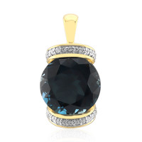 9K London Blue Topaz Gold Pendant