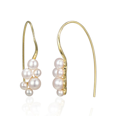 White Freshwater Pearl Silver Earrings