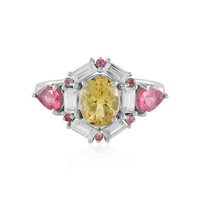 Yellow Beryl Silver Ring