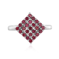 Noble Red Spinel Silver Ring