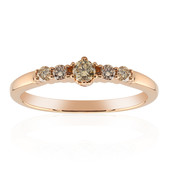 9K SI1 Argyle Rose De France Diamond Gold Ring (Annette)