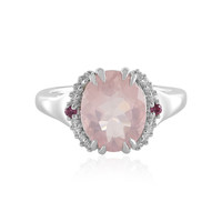 Rose Quartz Silver Ring