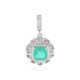 Russian Emerald Silver Pendant