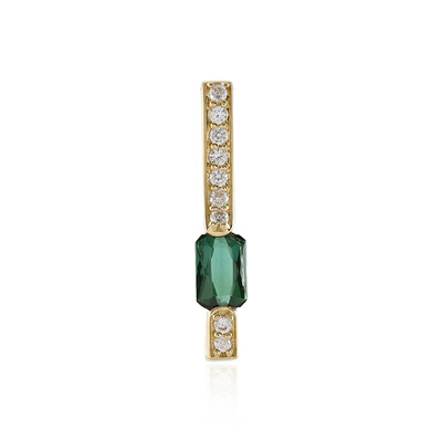 Benedito Green Tourmaline Silver Pendant