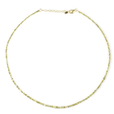 Yellow Diamond Silver Necklace