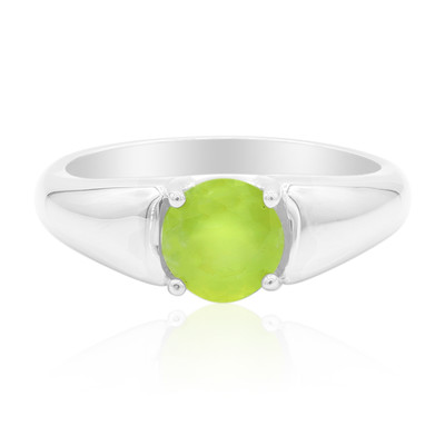 Brazilian Green Opal Silver Ring