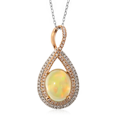 10K AAA Welo Opal Gold Necklace