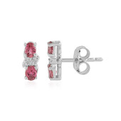 Pink Tourmaline Silver Earrings