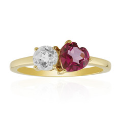 Pink Topaz Silver Ring