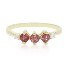 10K Unheated Padparadscha Sapphire Gold Ring