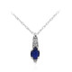 10K Ceylon Blue Sapphire Gold Necklace