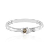 I3 Champagne Diamond Silver Ring