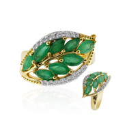 Indian Emerald Silver Ring