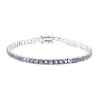 Bolivian Amethyst Silver Bracelet