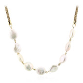 White Freshwater Pearl Silver Necklace (TPC)