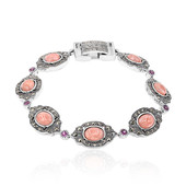 Rhodochrosite Silver Bracelet (Annette classic)