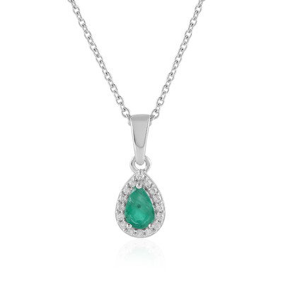 Zambian Emerald Silver Necklace