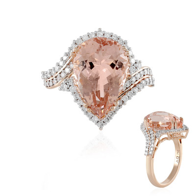 18K AAA Madagascan Morganite Gold Ring (D'vyere)