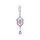 Unheated Ceylon Pink Sapphire Silver Pendant