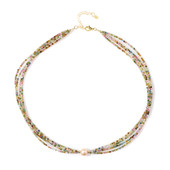Peach Freshwater Pearl Silver Necklace (Riya)