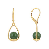 Nephrite Silver Earrings