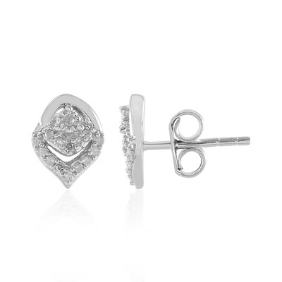 I2 (I) Diamond Silver Earrings