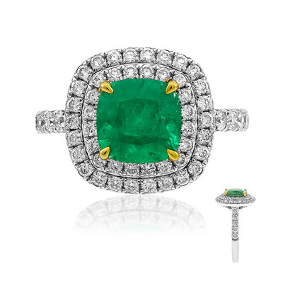 18K Colombian Emerald Gold Ring (CIRARI)