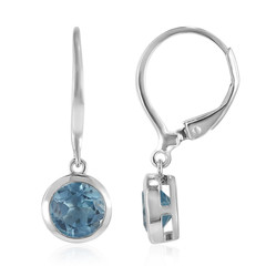 Sky Blue Topaz Silver Earrings