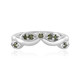 I3 Green Diamond Silver Ring