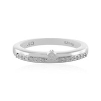 I2 (I) Diamond Silver Ring