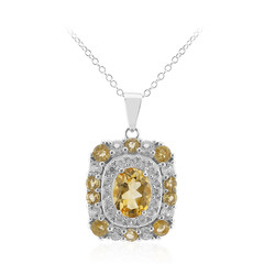 Citrine Silver Necklace