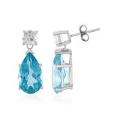 Paraiba Color Topaz Silver Earrings