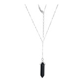 Obsidian Silver Necklace