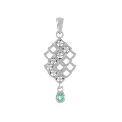 Ethiopian Emerald Silver Pendant (MONOSONO COLLECTION)