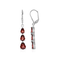 Mozambique Garnet Silver Earrings