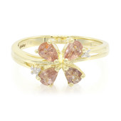 10K Unheated Padparadscha Sapphire Gold Ring