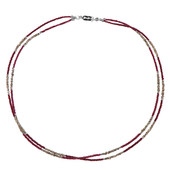 Madagascar Ruby Silver Necklace (Riya)