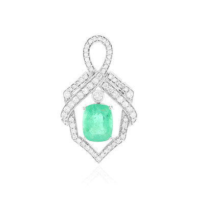 14K Russian Emerald Gold Pendant (AMAYANI)