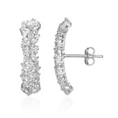 White Topaz Silver Earrings