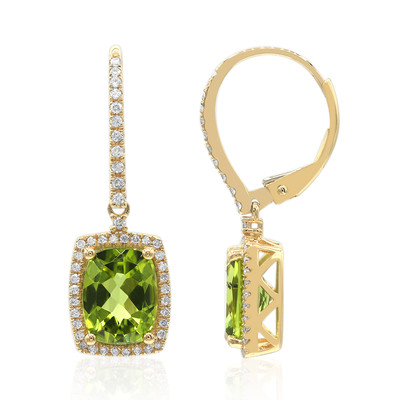 14K Dashihe Peridot Gold Earrings (CIRARI)